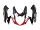 Billigste Suzuki GSXR 600 / GSXR 750 Motorrad Verkleidung Kit 2011-2024 - Rot Glanzendes Schwarz