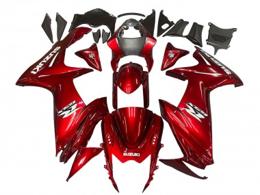 Billigste Suzuki GSXR 600 / GSXR 750 Motorrad Verkleidung 2011-2024 - Rot Weiss Aufkleber