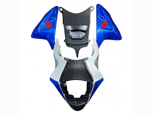 Billigste Suzuki GSXR 600 / GSXR 750 Motorrad Verkleidung 2011-2024 - Blau Silber Ecstar