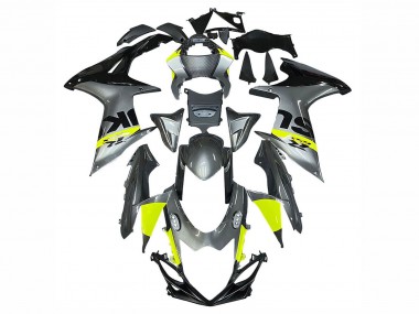 Billigste Suzuki GSXR 600 / GSXR 750 Motorrad Verkleidung 2011-2024 - Silber Gelb Schwarz