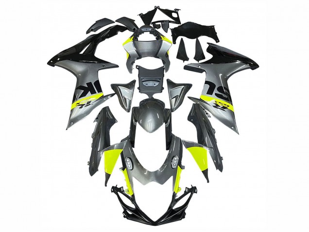 Billigste Suzuki GSXR 600 / GSXR 750 Motorrad Verkleidung 2011-2024 - Silber Gelb Schwarz