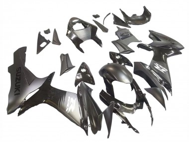 Billigste Suzuki GSXR 600 / GSXR 750 Motorrad Verkleidung 2011-2024 - Matt Schwarz Glanzendes Schwarz Weiss Aufkleber