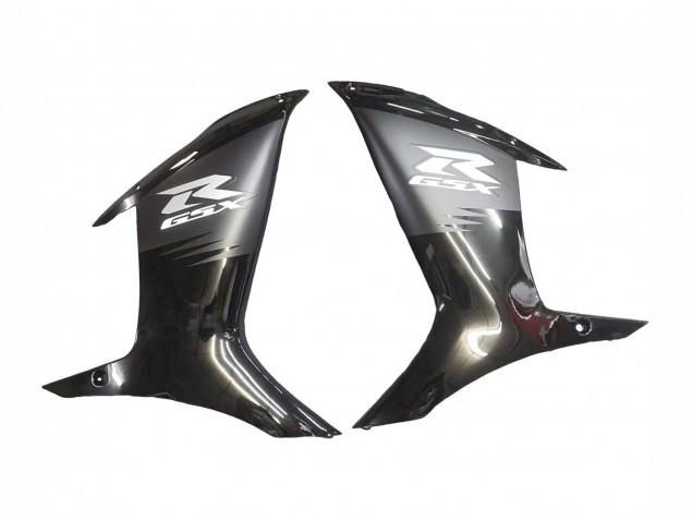 Billigste Suzuki GSXR 600 / GSXR 750 Motorrad Verkleidung 2011-2024 - Matt Schwarz Glanzendes Schwarz Weiss Aufkleber