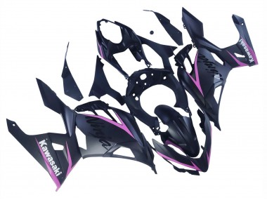 Billigste Kawasaki Ninja 400 Motorrad Verkleidung 2018-2024 - Matt Schwarz Rosa