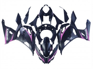 Billigste Kawasaki Ninja 400 Motorrad Verkleidung 2018-2024 - Matt Schwarz Rosa