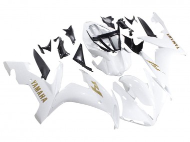 Billigste Yamaha YZF 1000 R1 Motorrad Verkleidung 2004-2006 - Weiss Gold Aufkleber