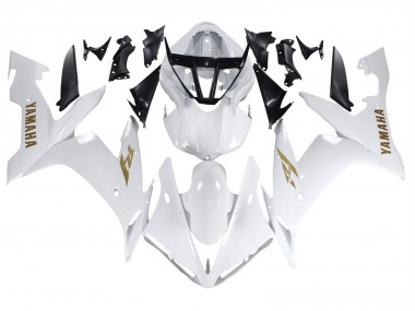 Billigste Yamaha YZF 1000 R1 Motorrad Verkleidung 2004-2006 - Weiss Gold Aufkleber