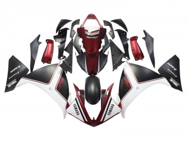 Billigste Yamaha YZF 1000 R1 Motorrad Verkleidung 2009-2011 - Rot Weiss Matt Schwarz