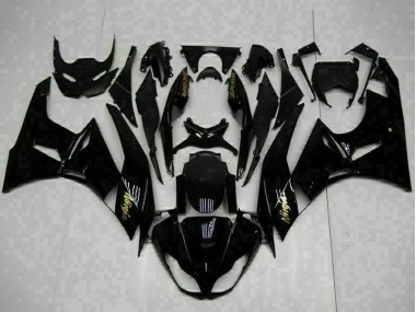 Billigste Kawasaki ZX6R Motorrad Verkleidung 2009-2012 - Glanzendes Schwarz Gold Ninja