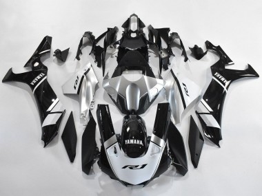 Billigste Yamaha YZF 1000 R1 Motorrad Verkleidung 2020-2025 - Silber Weiss Glanzendes Schwarz