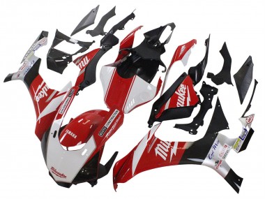 Billigste Yamaha YZF 1000 R1 Motorrad Verkleidung 2020-2025 - Weiss Rot Schwarz Milwaukee
