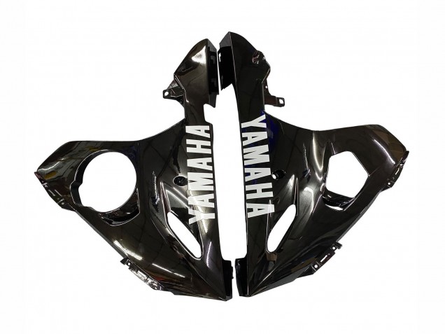 Billigste Yamaha YZF R6 Motorrad Verkleidung 2003-2004 - Glanzendes Schwarz Weiss Aufkleber
