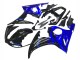 Billigste Yamaha YZF R6S Motorrad Verkleidung 2006-2009 - Blau Glanzendes Schwarz