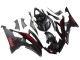 Billigste Yamaha YZF 600 R6 Motorrad Verkleidung 2008-2016 - Glanzendes Schwarz Matt Schwarz Rot Streifen