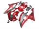 Billigste Yamaha YZF 600 R6 Motorrad Verkleidung 2008-2016 - Rot Grau