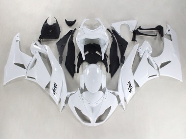 Billigste Kawasaki ZX6R Motorrad Verkleidung 2009-2012 - Weiss Schwarz Ninja