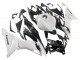 Billigste Kawasaki ZX6R Motorrad Verkleidung 2019-2022 - Weiss Schwarz Carbonfaser
