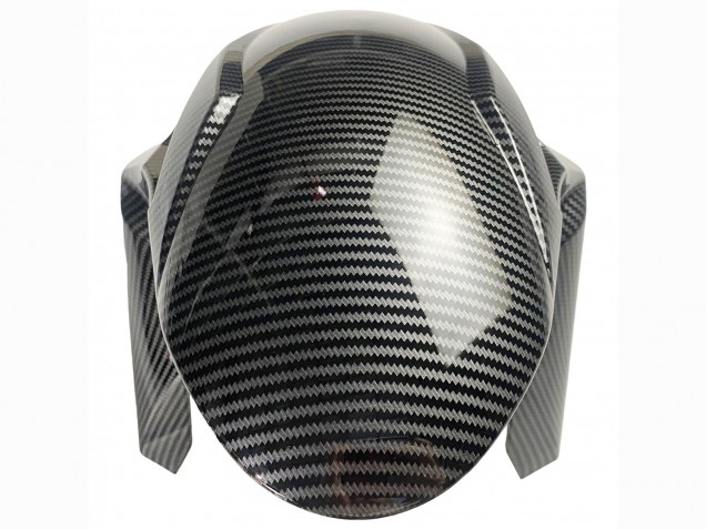Billigste Kawasaki ZX6R Motorrad Verkleidung 2019-2022 - Weiss Schwarz Carbonfaser