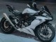 Billigste Kawasaki ZX6R Motorrad Verkleidung 2019-2022 - Weiss Schwarz Carbonfaser