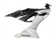 Billigste Kawasaki ZX6R Motorrad Verkleidung 2019-2022 - Weiss Schwarz Carbonfaser