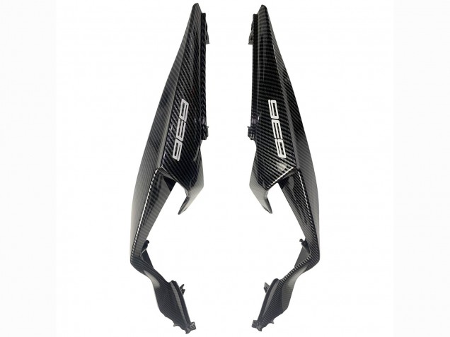 Billigste Kawasaki ZX6R Motorrad Verkleidung 2019-2022 - Weiss Schwarz Carbonfaser