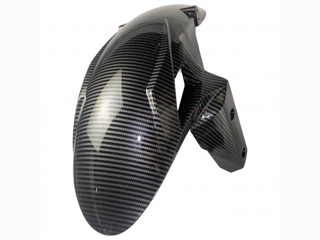 Billigste Kawasaki ZX6R Motorrad Verkleidung 2019-2022 - Weiss Schwarz Carbonfaser
