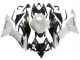 Billigste Kawasaki ZX6R Motorrad Verkleidung 2019-2022 - Weiss Schwarz Carbonfaser