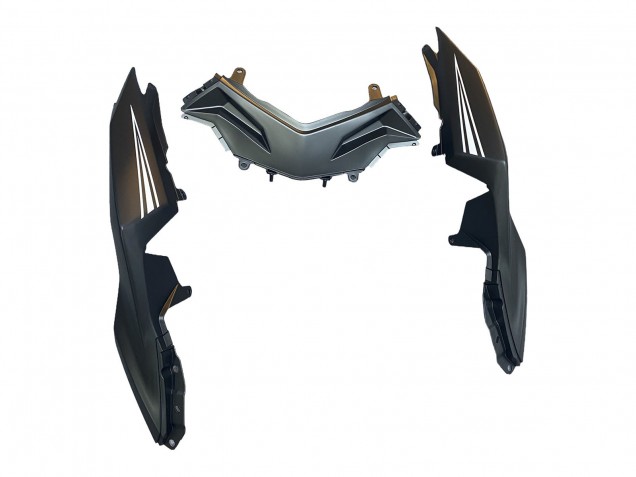 Billigste Kawasaki EX300 Motorrad Verkleidung 2013-2024 - Matt Schwarz Weiss Elf Schnee