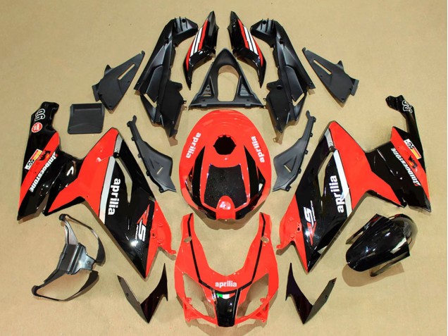 Billigste Aprilia RS125 Motorrad Verkleidung 2006-2011 - Rot Glanzendes Schwarz Weiss