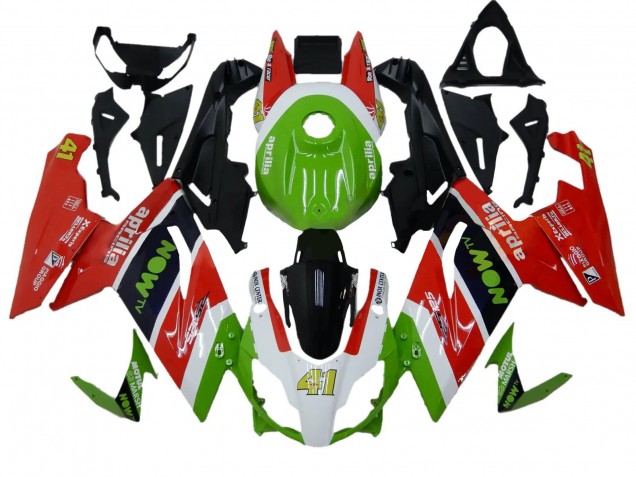 Billigste Aprilia RS125 Motorrad Verkleidung 2006-2011 - Grun Weiss Rot Schwarz