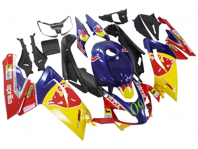 Billigste Aprilia RS125 Motorrad Verkleidung 2006-2011 - Gelb Dunkel Blau Red Bull