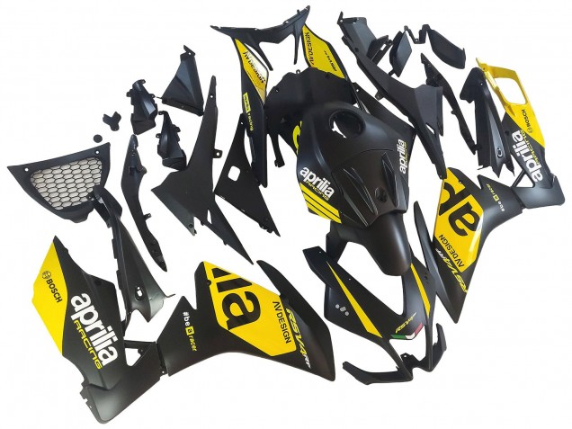 Billigste Aprilia RS4 50 125 Motorrad Verkleidung 2012-2018 - Gelb Matt Schwarz