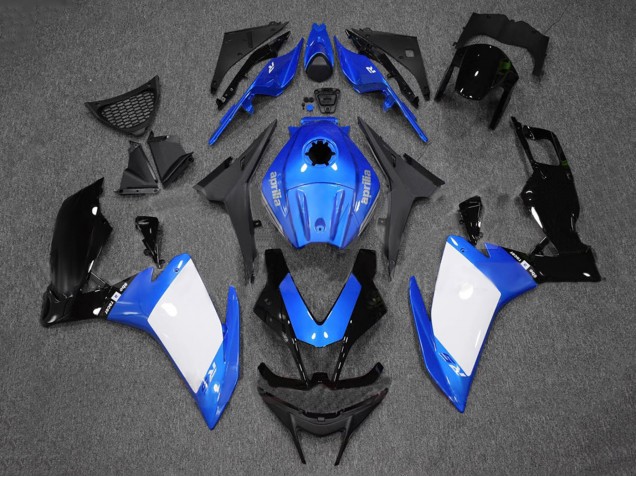Billigste Aprilia RS4 50 125 Motorrad Verkleidung 2012-2018 - Blau Weiss Glanzendes Schwarz