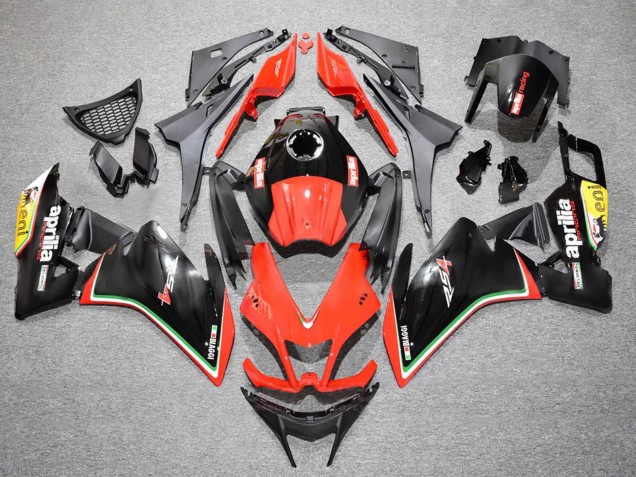 Billigste Aprilia RS4 50 125 Motorrad Verkleidung 2012-2018 - Rot Gelb Glanzendes Schwarz
