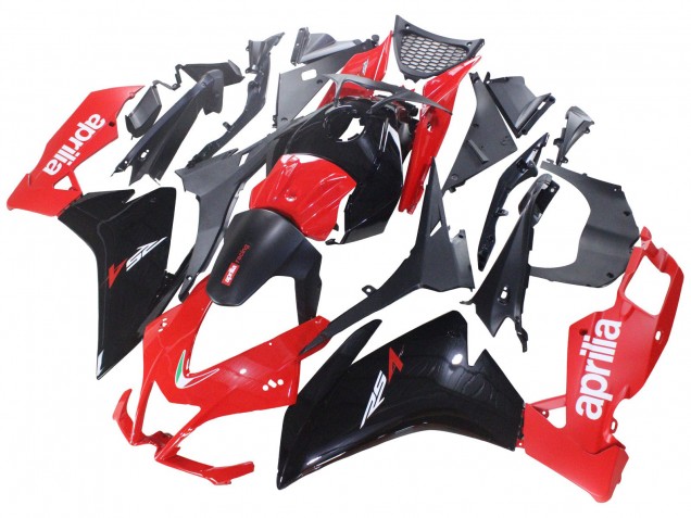 Billigste Aprilia RS4 50 125 Motorrad Verkleidung 2012-2018 - Rot Glanzendes Schwarz