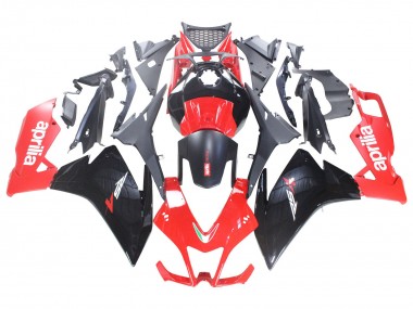 Billigste Aprilia RS4 50 125 Motorrad Verkleidung 2012-2018 - Rot Glanzendes Schwarz