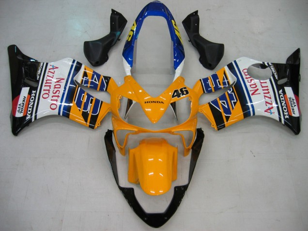 Billigste Honda CBR600 F4i Motorrad Verkleidung 2004-2007 - Gelb Blau Weiss Schwarz Nastro Azzurro