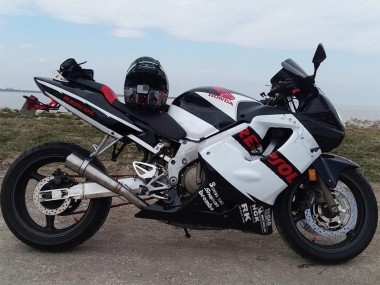 Billigste Honda CBR600 F4i Motorrad Verkleidung 2004-2007 - Weiss Glanzendes Schwarz Rot Repsol