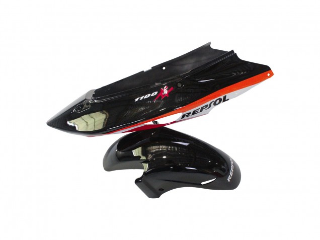 Billigste Honda CBR1100XX Blackbird Abs Motorrad Verkleidungen 1996-2007 - Orange Weiss Rot Glanzendes Schwarz Repsol