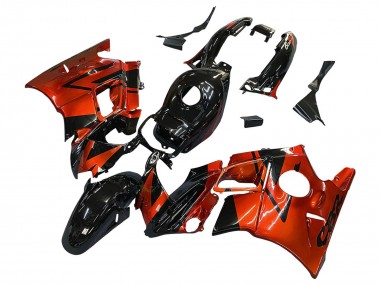 Billigste Honda CBR600 F2 Motorrad Verkleidung 1991-1994 - Orange Glanzendes Schwarz