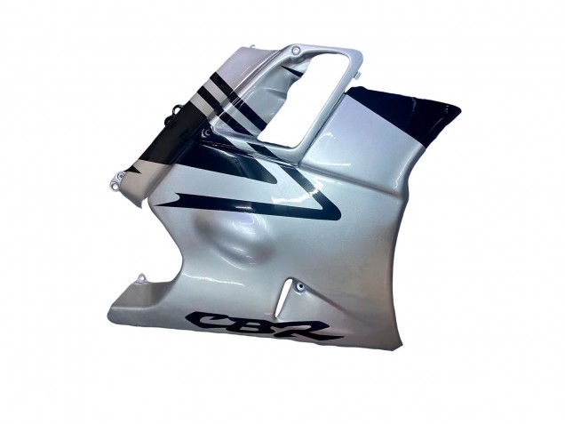 Billigste Honda CBR600 F2 Motorrad Verkleidung 1991-1994 - Silber Glanzendes Schwarz