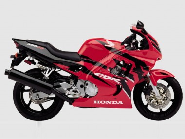 Billigste Honda CBR600 F3 Motorrad Verkleidung 1997-1998 - Rot Glanzendes Schwarz