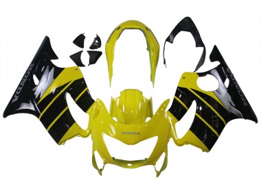 Billigste Honda CBR600 F4 Motorrad Verkleidung 1999-2000 - Gelb Glanzendes Schwarz