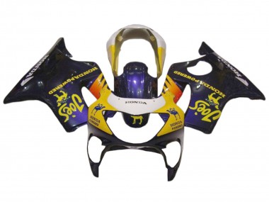 Billigste Honda CBR600 F4 Motorrad Verkleidung 1999-2000 - Weiss Gelb Glanzendes Schwarz Joes