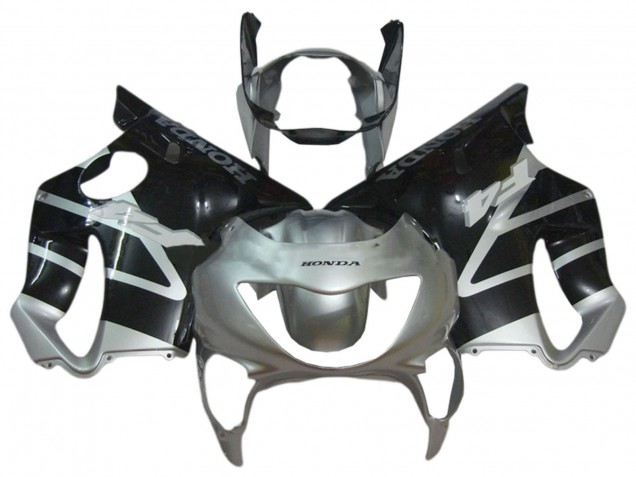 Billigste Honda CBR600 F4 Motorrad Verkleidung 1999-2000 - Silber Glanzendes Schwarz