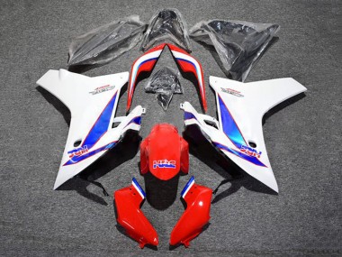 Billigste Honda CBR600F Motorrad Verkleidung 2011-2013 - Weiss Rot Blau HRC