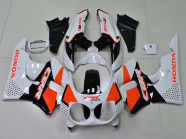 Billigste Honda CBR900RR 893 Motorrad Verkleidung 1992-1993 - Weiss Orange Glanzendes Schwarz