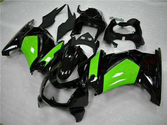 Billigste Kawasaki EX250 Motorrad Verkleidung 2008-2012 - Glanzendes Schwarz Grun