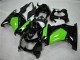 Billigste Kawasaki EX250 Motorrad Verkleidung 2008-2012 - Glanzendes Schwarz Grun