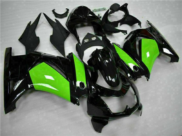 Billigste Kawasaki EX250 Motorrad Verkleidung 2008-2012 - Glanzendes Schwarz Grun